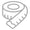 Symbol eines aufgerollten Maßbands