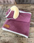 Sweat rug 100% organic cotton (old logo, including lambskin trim)