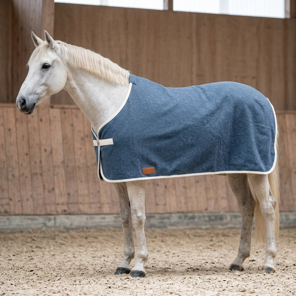 Abschwitzdecke 100% Baumwolle (für Ponys) — KI-generierte Beispieldarstellung